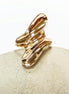 Long 18k Gold Plated Ring, Unique Minimalist Design