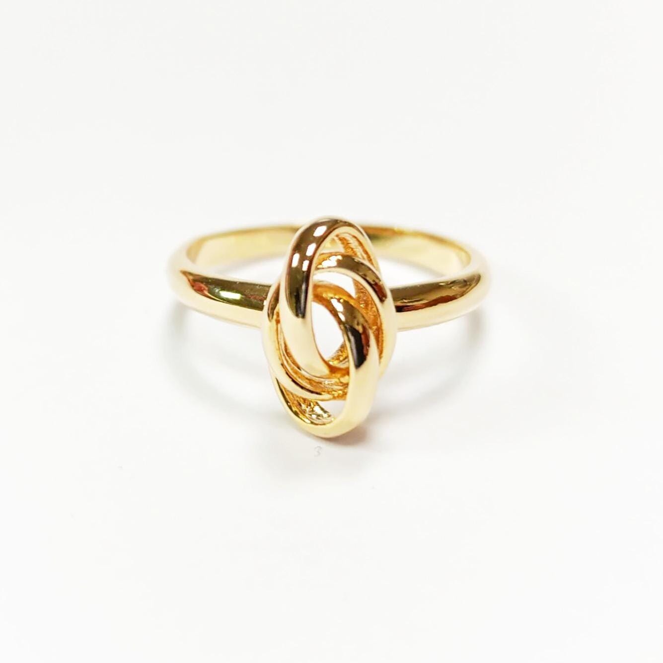 Handmade 18K Gold Plated Creole Knot Ring, Caribbean Jewelry