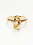 Handmade 18K Gold Plated Creole Knot Ring, Caribbean Jewelry