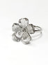 Cherry Flower Ring, Sterling Silver, STURDY Daisies Petals Country Flowers Ring, Blossom Floral Jewelry, Spring Summer Bloom, Nature Gift