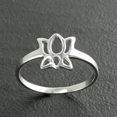 Flower Ring Sterling Silver, Dainty Lotus Ring, Lotus Zen Ring, Blooming Lotus Flower, Meditation ring, Namaste yoga jewelry, yoga Spiritual