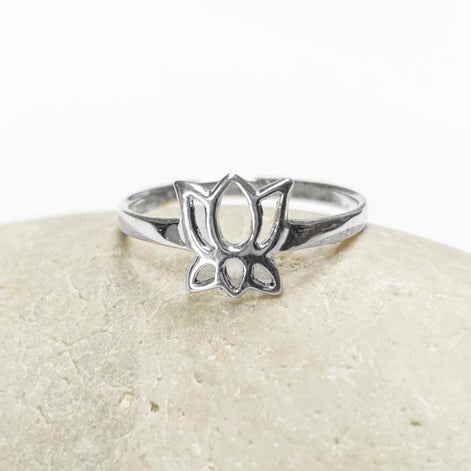 Flower Ring Sterling Silver, Dainty Lotus Ring, Lotus Zen Ring, Blooming Lotus Flower, Meditation ring, Namaste yoga jewelry, yoga Spiritual