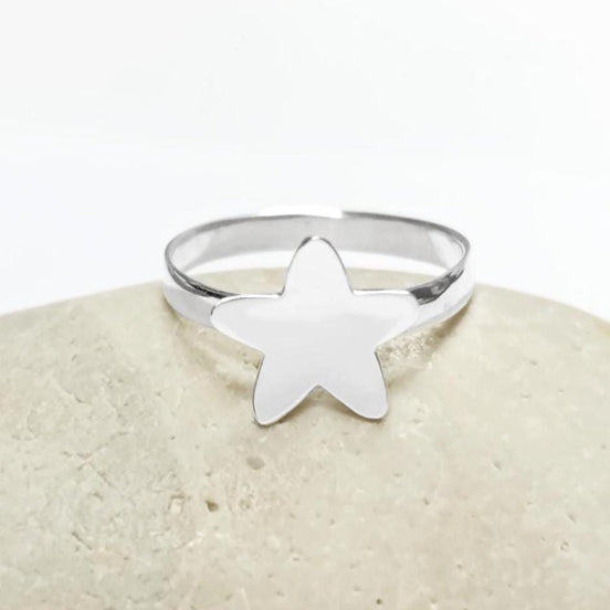 Sterling Silver Star Ring, Constellation Jewelry