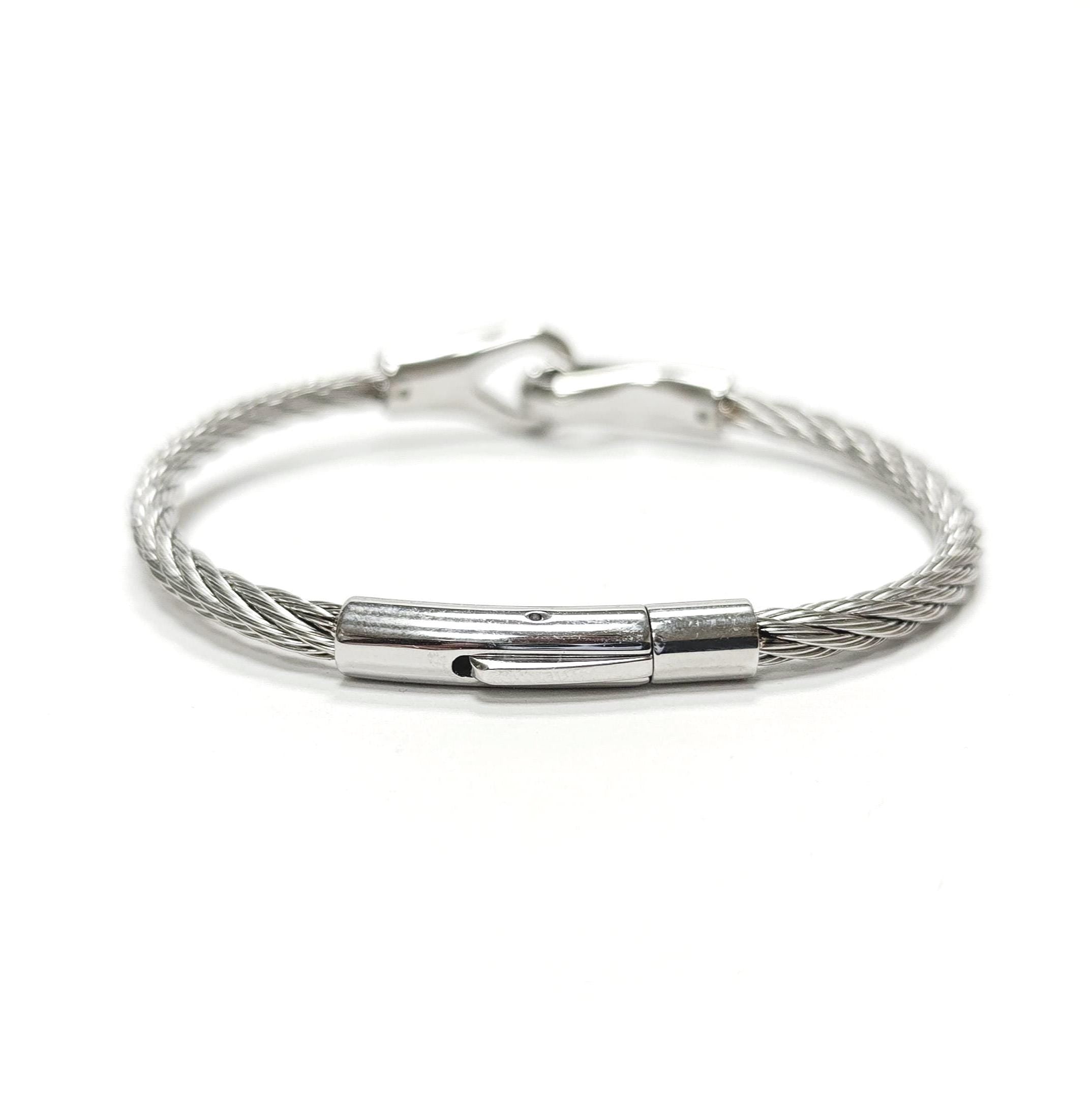 handcuffs Bracelet • Stainless Steel Cuff • Open Wires Bangle