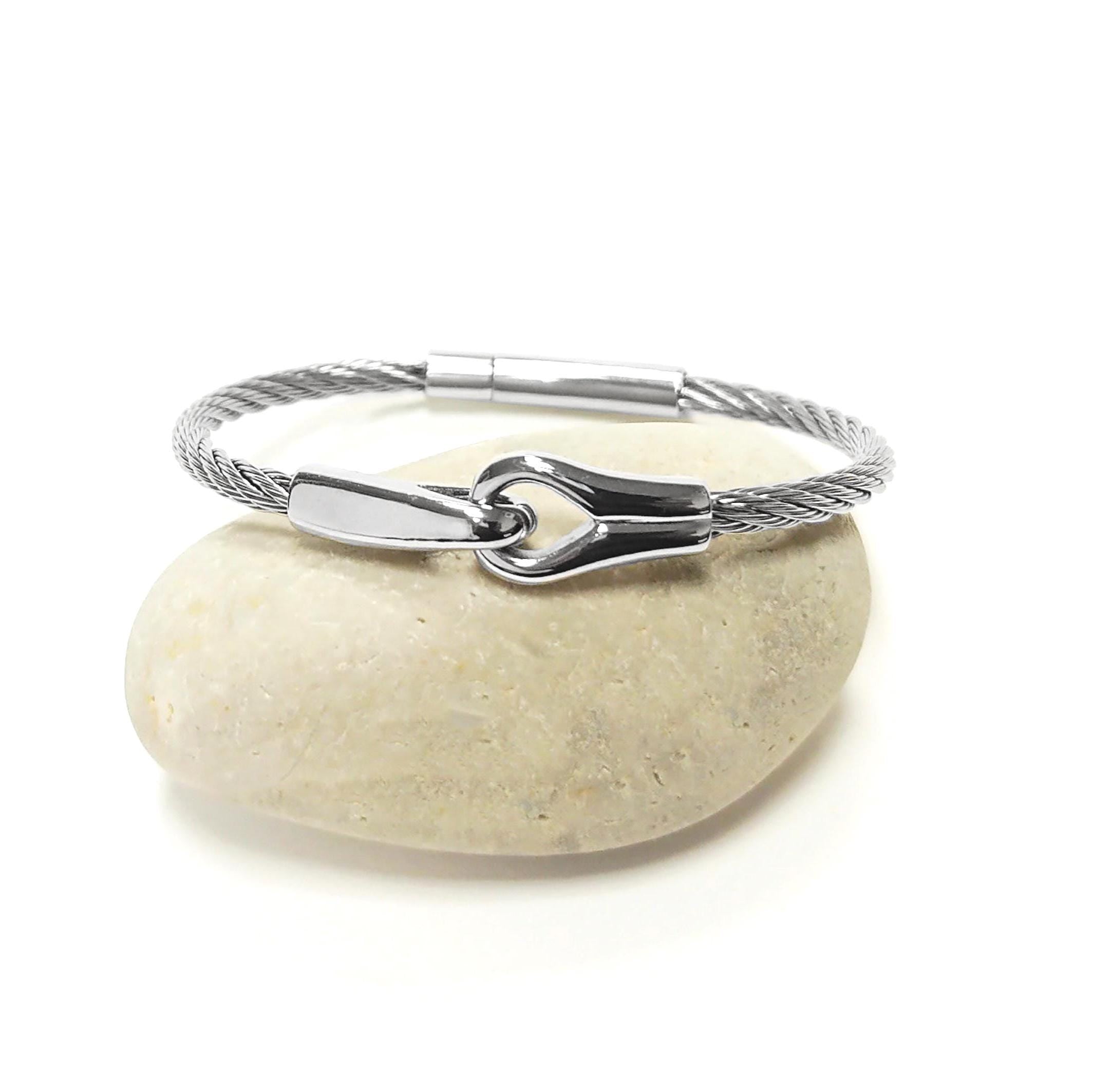 handcuffs Bracelet • Stainless Steel Cuff • Open Wires Bangle