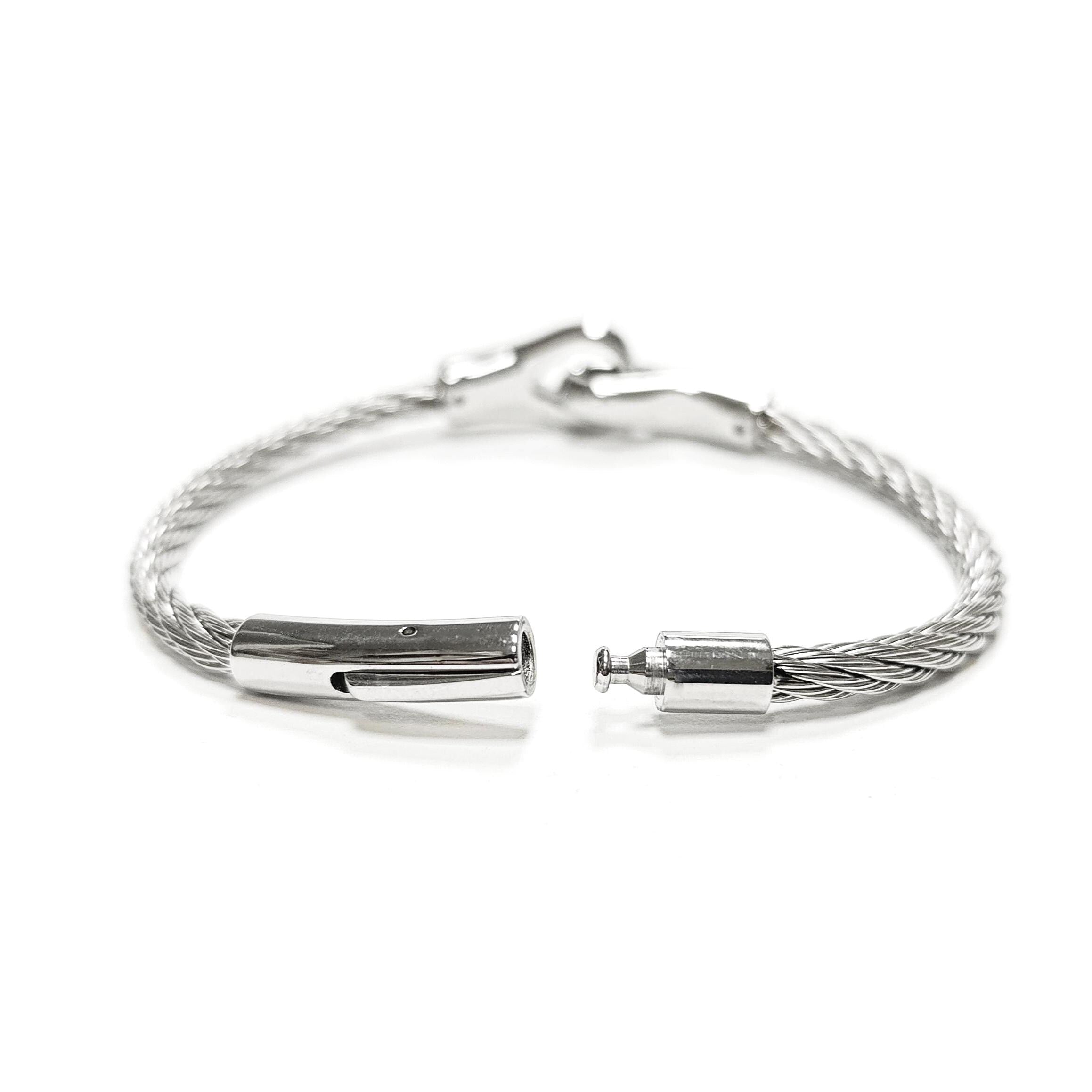 handcuffs Bracelet • Stainless Steel Cuff • Open Wires Bangle