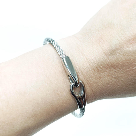handcuffs Bracelet • Stainless Steel Cuff • Open Wires Bangle