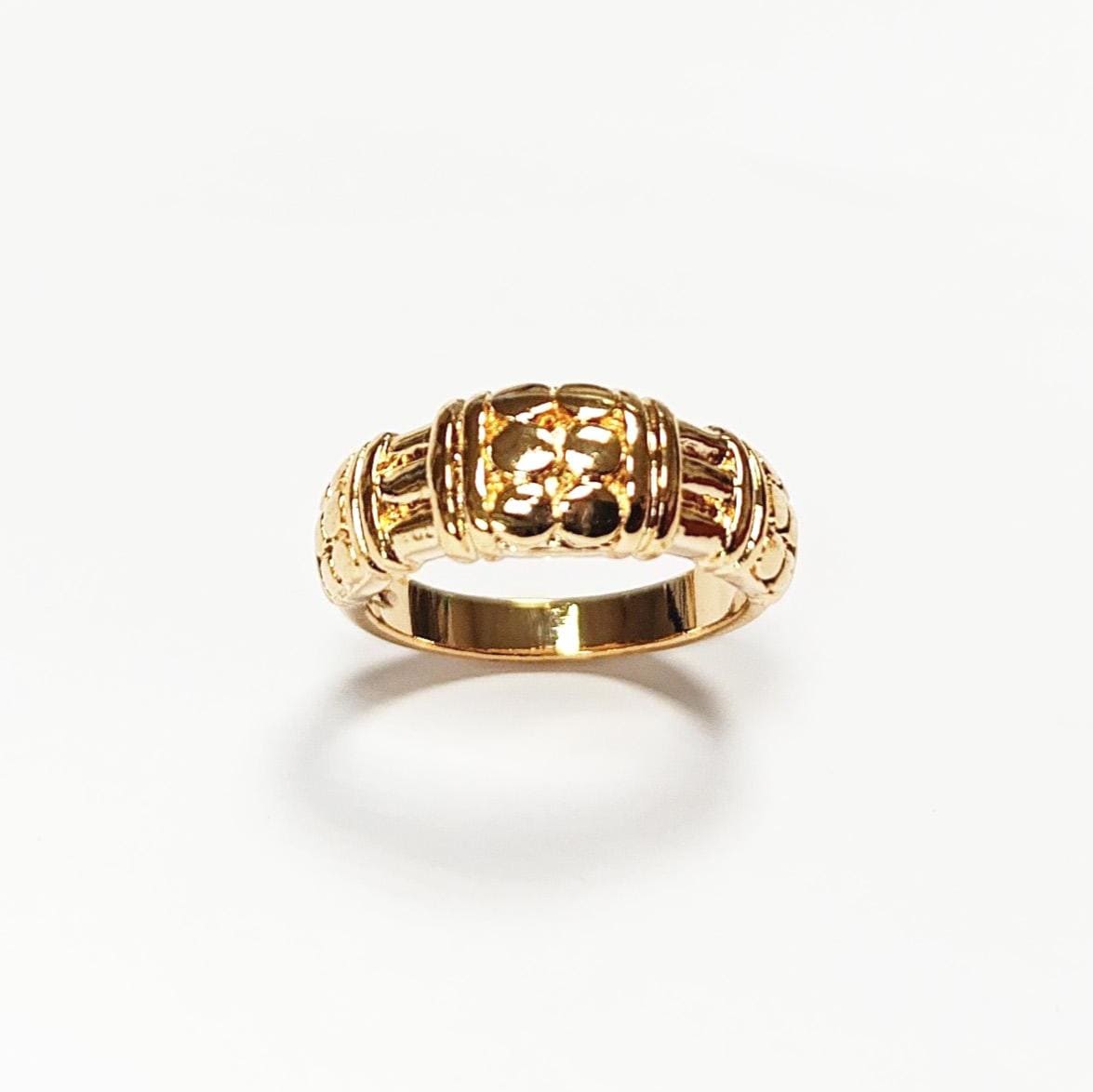 18K Gold Plated Tribal Band Ring, Celtic Tattoo Jewel