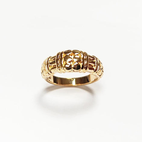 18K Gold Plated Tribal Band Ring, Celtic Tattoo Jewel