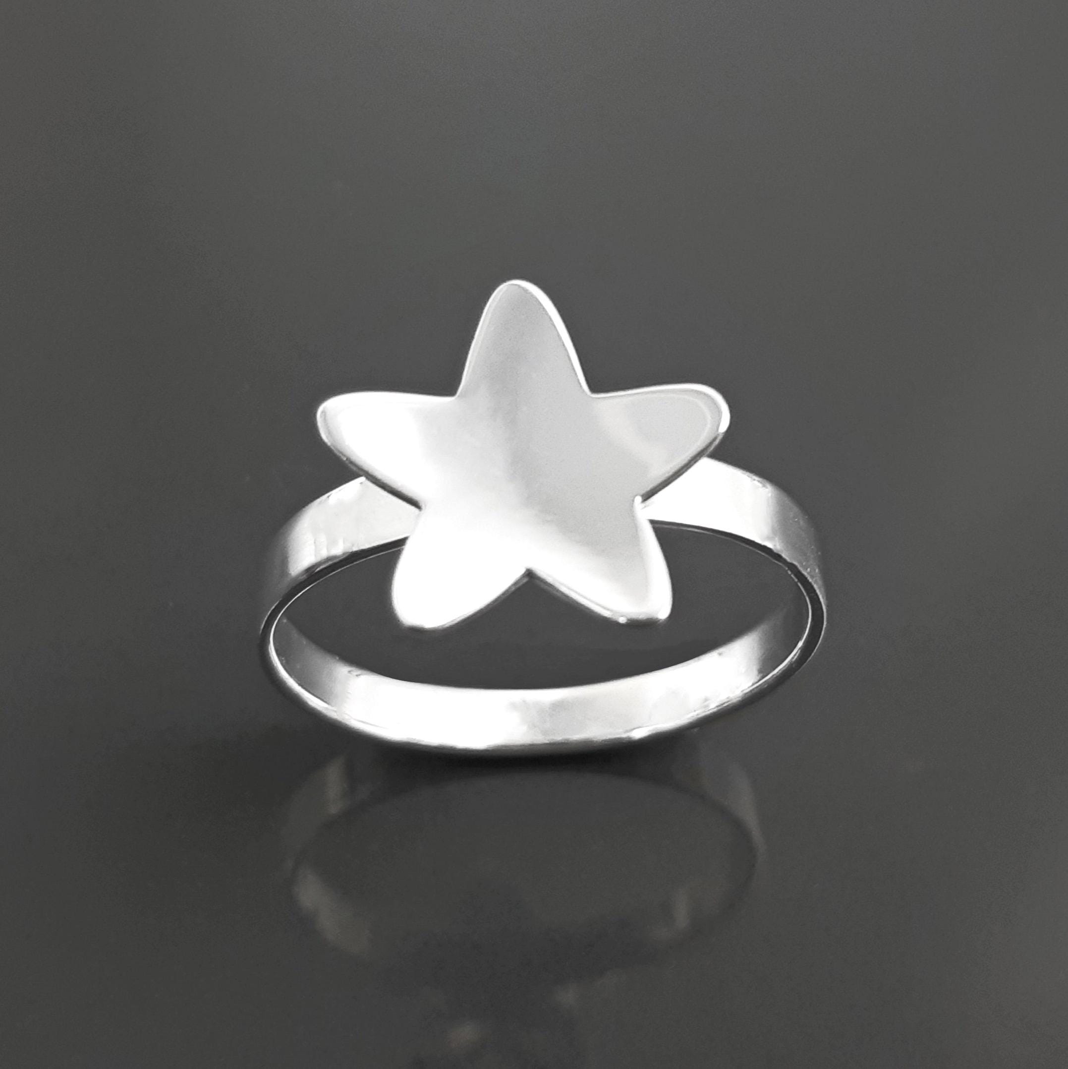 Sterling Silver Star Ring, Constellation Jewelry