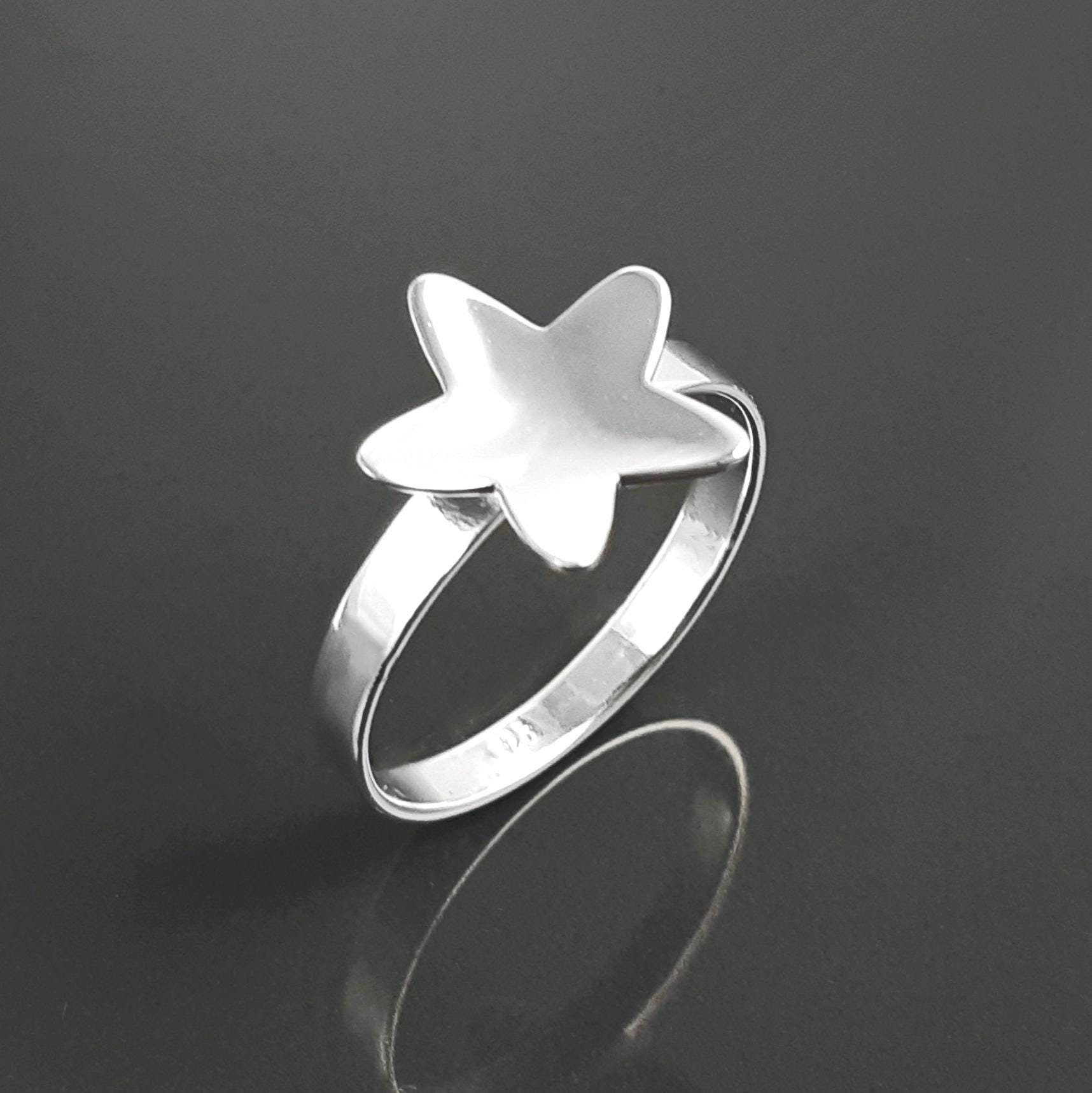 Sterling Silver Star Ring, Constellation Jewelry