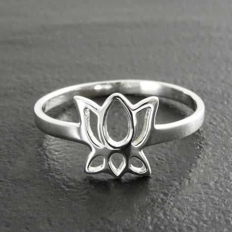 Flower Ring Sterling Silver, Dainty Lotus Ring, Lotus Zen Ring, Blooming Lotus Flower, Meditation ring, Namaste yoga jewelry, yoga Spiritual