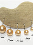 Classic Gold Pearl Drop Earrings by KRAMIKE • Timeless Sterling Silver Leverback 6 to 14mm Pearls • Ideal for Wedding or Everyday Wear