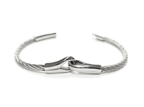 handcuffs Bracelet • Stainless Steel Cuff • Open Wires Bangle