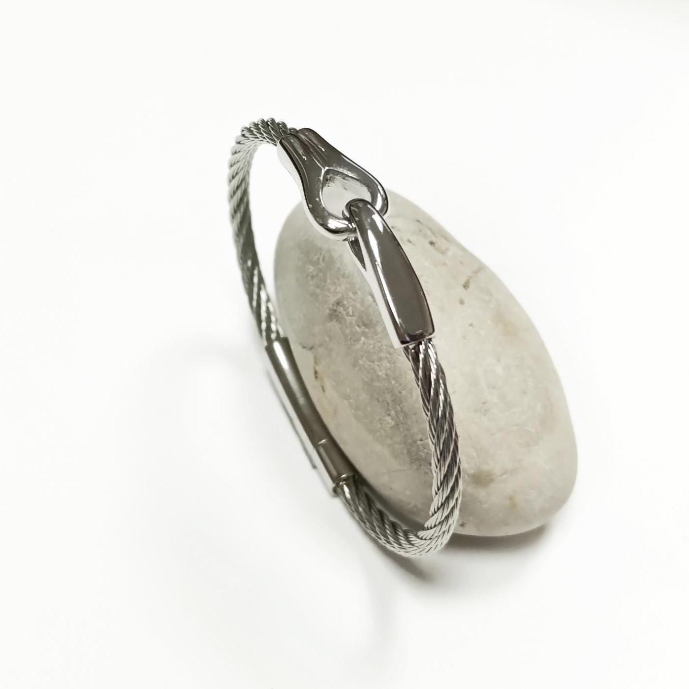 handcuffs Bracelet • Stainless Steel Cuff • Open Wires Bangle