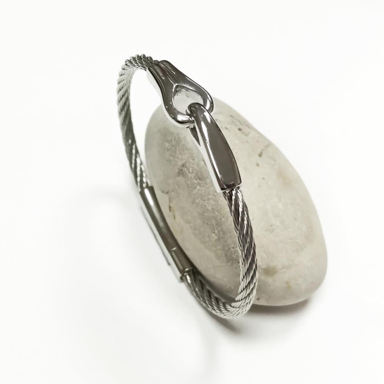handcuffs Bracelet • Stainless Steel Cuff • Open Wires Bangle