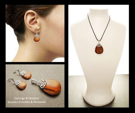 925 Sterling Silver Filigree Tiger Eye Pendant, Brown Stone Teardrop Pendant, Antique Vintage Design Jewelry,