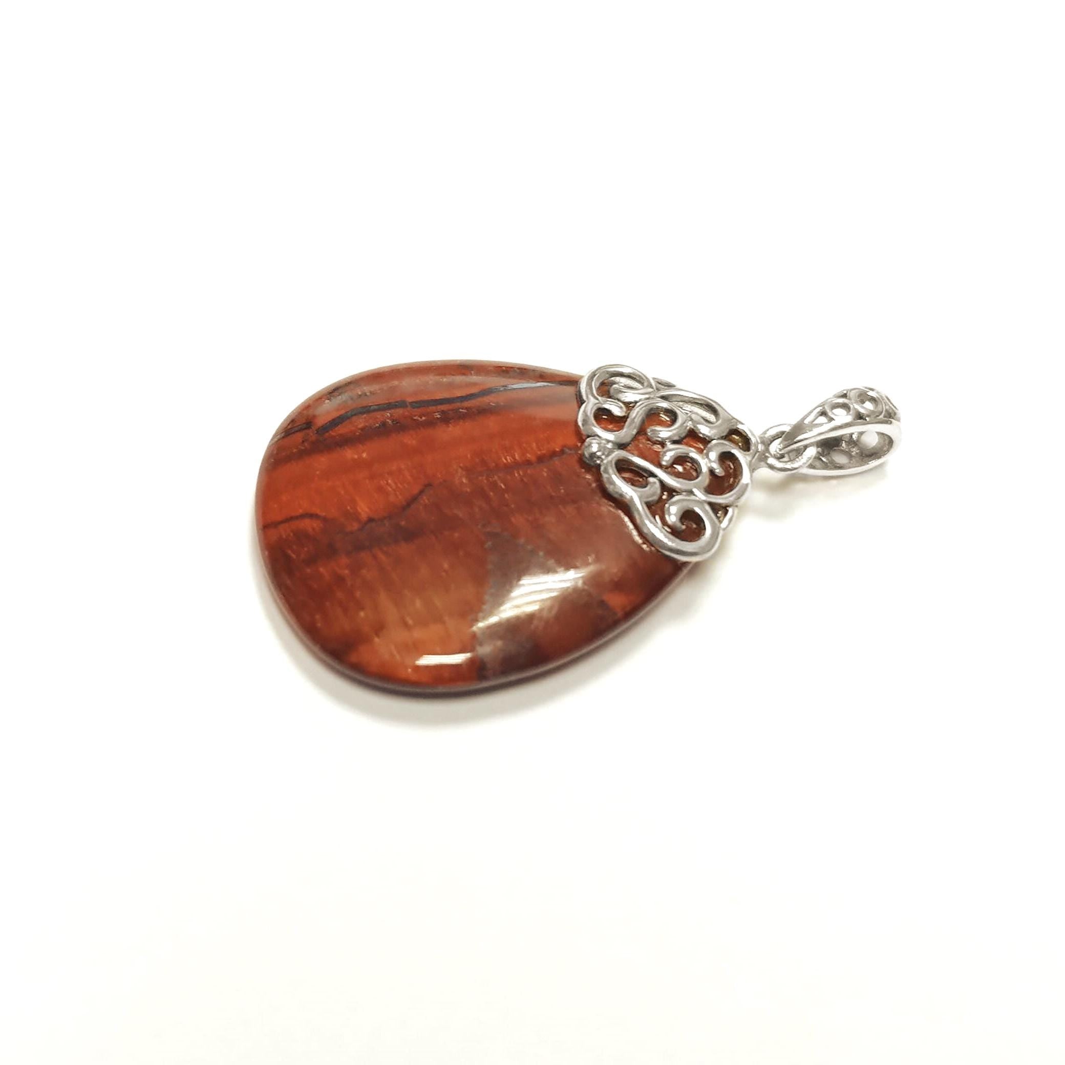 Tiger Eye Dangle Earrings, Sterling Silver, Teardrop Gemstone Earrings