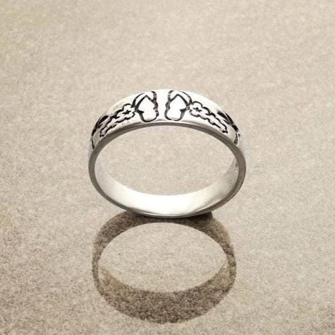 Sterling Silver Hawaiian Plumeria Ring, Tropical Flower Band