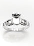 Claddagh ring, Celtic Sterling Silver Ring, Claddagh Promise Ring, Celtic Engagement Promise Crown Ring Irish Traditional, Friendship ring