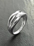 Sterling Silver Double Band Cross Ring, Promise Ring