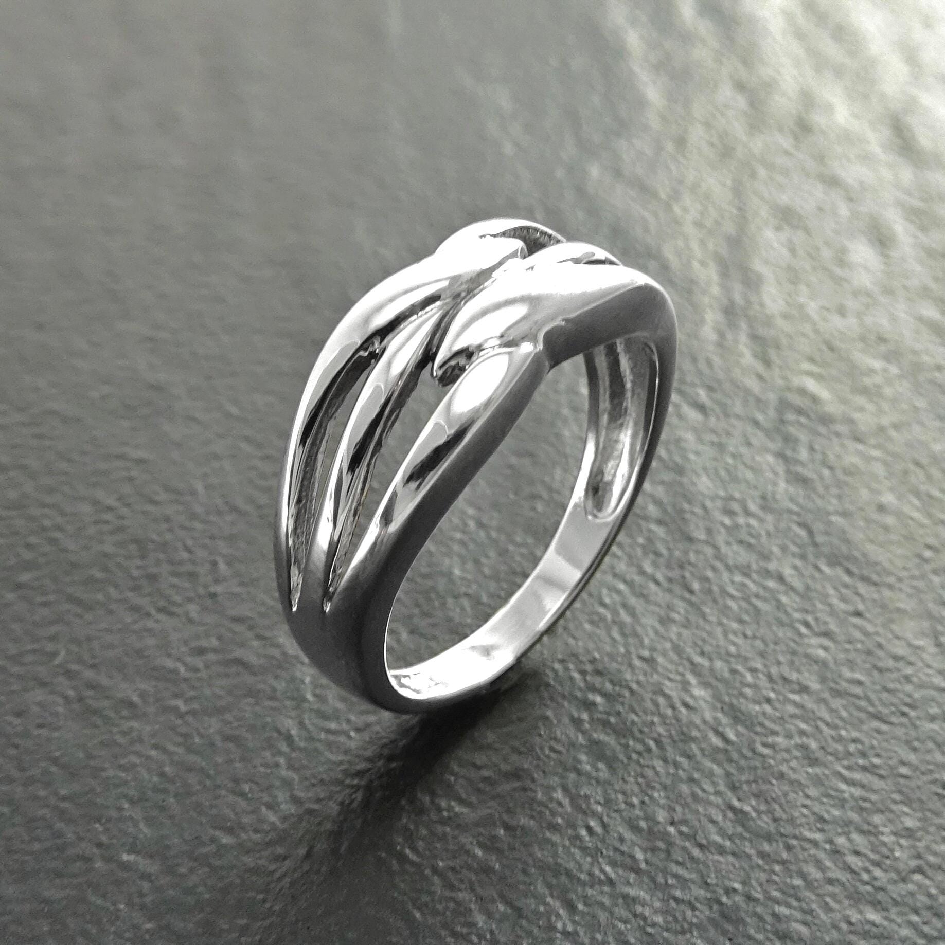 Sterling Silver Double Band Cross Ring, Promise Ring