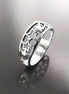 Sterling Silver Star Ring, Open-Work Constellation Band,