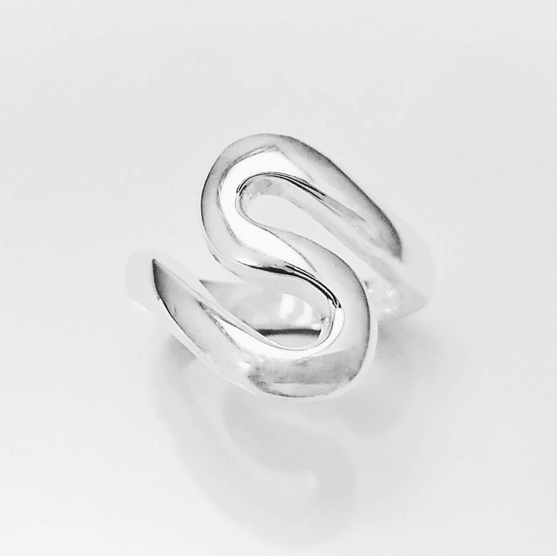 Sterling Squiggle Ring - 