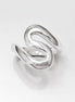 Sterling Squiggle Ring - "S" Ring, Zigzag Ring - Sterling Silver Ring - Ring - Wave Ring - Large Spiral Ring - Infinity Ring - Swirl Ring -