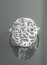 Sterling Silver Rose Filigree Ring, Romantic Flower Blossom Jewelry