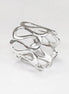 Sterling Meander Cuff Ring, 925 Silver, Ring, Greek Pattern Large Band Ring, Hellenic Spiral Ring, Large Frieze Ring, Wide Open Swirl Ring