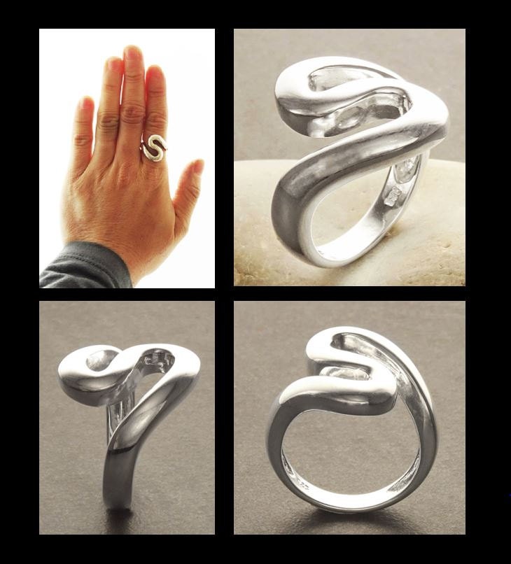 Sterling Squiggle Ring - 