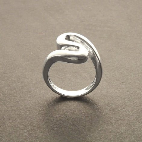 Sterling Squiggle Ring - "S" Ring, Zigzag Ring - Sterling Silver Ring - Ring - Wave Ring - Large Spiral Ring - Infinity Ring - Swirl Ring -
