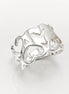 Sterling Silver Heart Pattern Filigree Band Ring