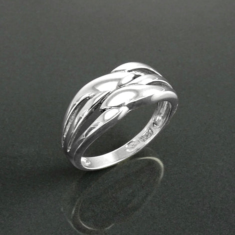 Sterling Silver Double Band Cross Ring, Promise Ring