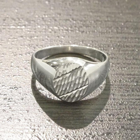 Mens Signet Ring 925, Sterling Silver jewelry, Light hollow Classic men’s signet, Engraved diamond Lines, man gift, Father's Day idea