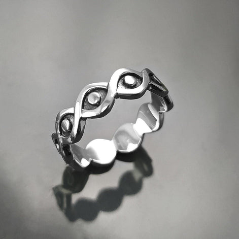 Sterling Silver Third Eye Ring • Evil Eye Protection Jewelry • Good Luck Talisman Band