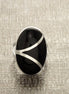 Black Oval Ring, Sterling Silver, Onyx Stone jewelry, Modern Geometric Stones Design, Woman Modern Gemstone Ring