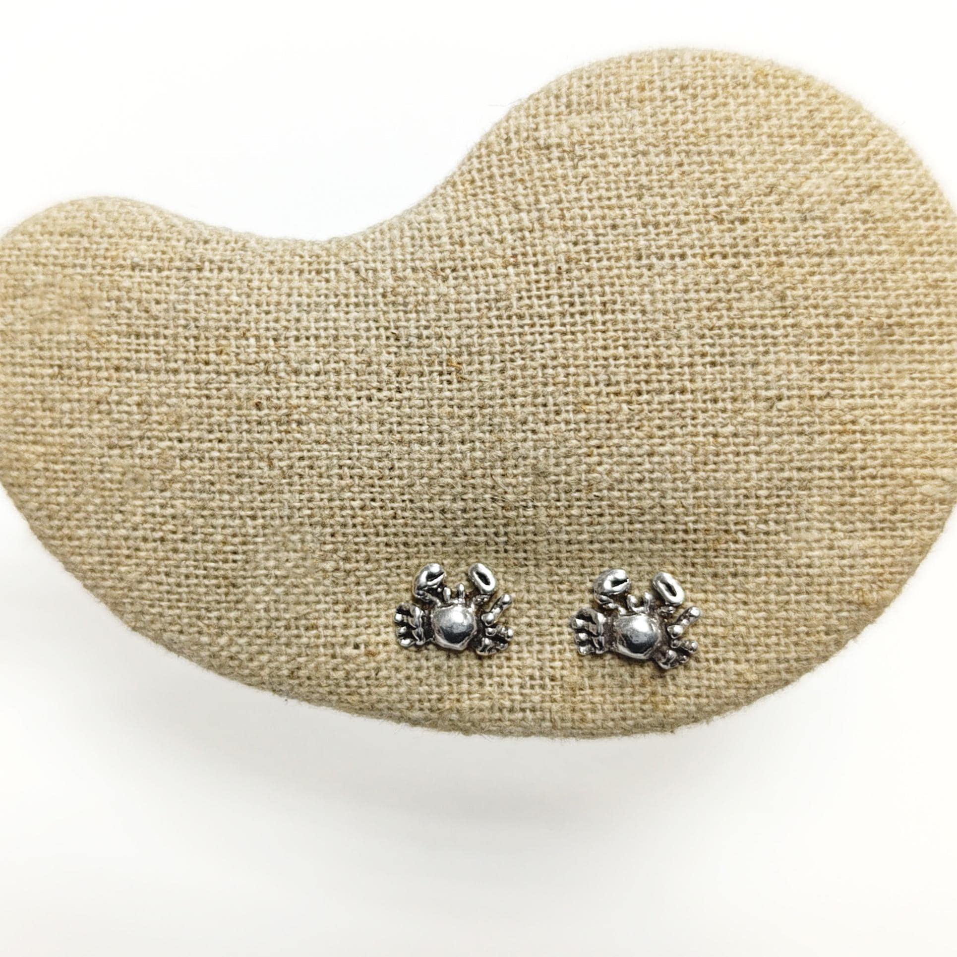 Crab Stud Earrings - Sterling Silver- 3D Crab - Seaside Memories - Sea Earrings - Ocean - Cute, Fun, Whimsical and Pretty Jewelry