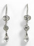 Diamond Drop Earrings • Sterling Silver • Elegant Dangle Earrings • Faceted Teardrop Cz Stone