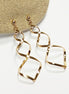 Dangle Spiral earrings 18K gold plated, Golden Long Drop Swirl Jewelry