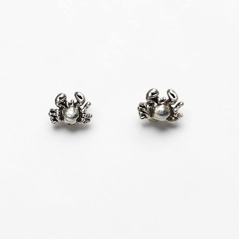 Crab Stud Earrings - Sterling Silver- 3D Crab - Seaside Memories - Sea Earrings - Ocean - Cute, Fun, Whimsical and Pretty Jewelry