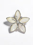 925 Cherry Blossom Ring, Sterling Silver, Wide Flowers Petals Jewelry, Nature Inspired Ring, Unique White Mother of Pearl.