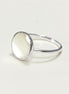 925 Mother of Pearl Sterling Silver Ring - Handmade Stacking Ring, Small MOP Ring