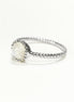 925 Moonstone Ring Sterling Silver, Genuine Moonstone Round Stone, Braided Band Ring, Minimalist Everyday Style jewelry