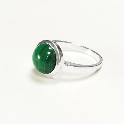 Genuine Malachite Ring 925 Sterling Silver • Natural Protection Stone, Malachite is a stone of strength, power, afterlife, and stresless