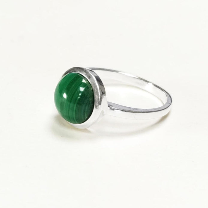 Genuine Malachite Ring 925 Sterling Silver • Natural Protection Stone, Malachite is a stone of strength, power, afterlife, and stresless