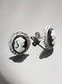 Sterling Silver Cameo Earrings – Vintage Woman Portrait Studs Victorian Jewelry
