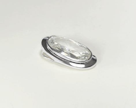 Dangle Earrings, sterling silver jewelry, big Clear cz stone, white diamond color, statement Oval Lever back Hook Earrings, women gift