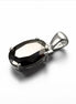 Black Oval Pendant, Sterling Silver, Classic Faceted Cz Stone Jewelry, Minimalist Everyday Necklace